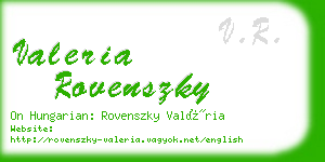 valeria rovenszky business card